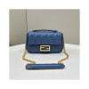 나파 가죽 바게트 체인백 미디움 [블루]