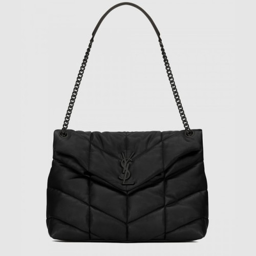 생로랑 나파 퀼팅 가죽 소재 PUFFER 미디엄